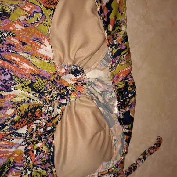 Chic Multicolor Halter Maxi Dress - Picture 5 of 11